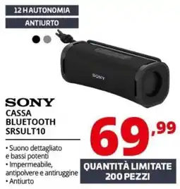 Comet Sony cassa bluetooth srsult10 offerta