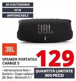 Comet JBL Speaker Portatile Charge 5 offerta