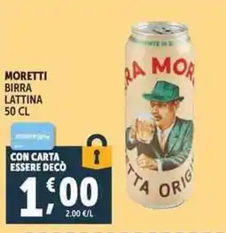 Deco Supermercati Moretti birra lattina offerta