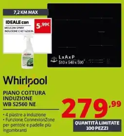 Comet Whirlpool piano cottura induzione WB S2560 NE offerta