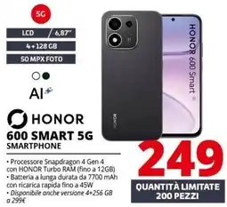 Comet Honor 600 Smart 5G Smartphone offerta