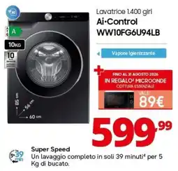 Comet Lavatrice Ai-Control offerta
