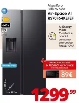Comet Frigorifero Side by Side Air·Space Al offerta