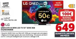 Comet LG QNED EVO AI MINI LED TV 55" SERIE 86B offerta