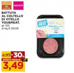 Alì Supermercati Battuta al coltello di vitello You&Meat. offerta