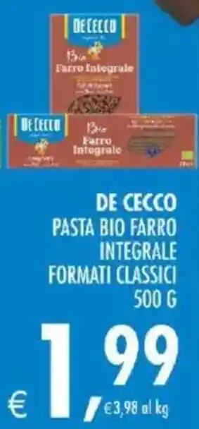 De Cecco pasta bio farro integrale