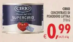 Deco Iperstore Cirio concentrato di pomodoro lattina offerta