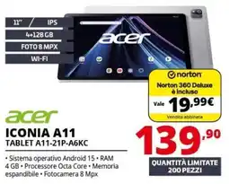 Comet Acer Iconia A11 offerta