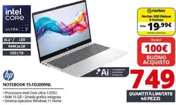 Comet Hp notebook 15-fd2009nl offerta