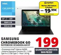 Comet Samsung Chromebook Go offerta