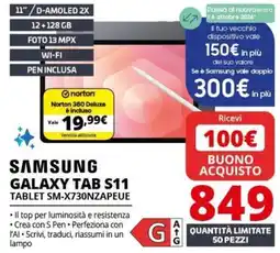 Comet Samsung Galaxy Tab S11 offerta