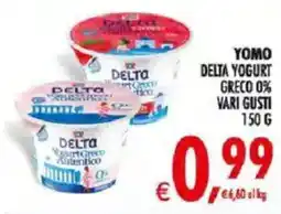 Deco Iperstore Yomo Delta Yogurt Greco 0% offerta