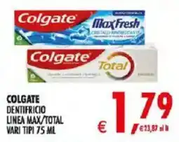 Deco Iperstore Colgate dentifricio linea Max/Total offerta