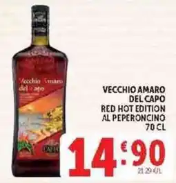 Deco Supermercati Vecchio amaro del capo red hot edition al peperoncino offerta