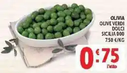Deco Supermercati Olivia olive verdi dolci sicilia ddo offerta