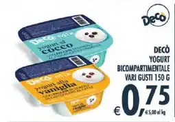 Deco Iperstore Decò yogurt bicompartimentale offerta