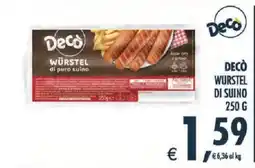 Deco Iperstore Decò Würstel di puro suino offerta