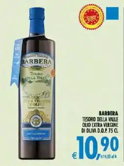 Deco Iperstore Barbera Tesoro della Valle olio extra vergine di oliva D.O.P. offerta