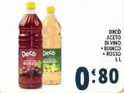 Deco Supermercati Decò aceto di vino offerta
