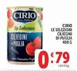 Deco Supermercati Cirio le selezioni ciliegini di puglia offerta