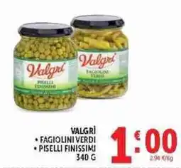 Deco Supermercati Valgri fagiolini verdi piselli finissimi offerta
