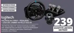 Comet Logitech volante da corsa + pedaliera + leva del cambio in pelle G923 SE offerta