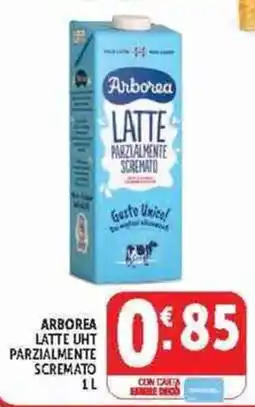 Deco Supermercati Arborea latte UHT parzialmente scremato offerta