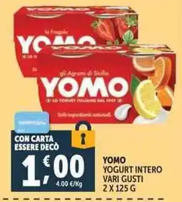 Deco Supermercati Yomo yogurt intero vari gusti offerta