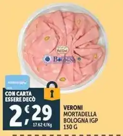 Deco Supermercati Veroni mortadella bologna igp offerta