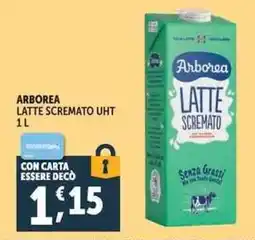 Deco Supermercati Arborea Latte Scremato UHT offerta