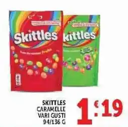 Deco Supermercati Skittles caramelle vari gusti offerta