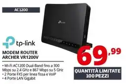 Comet tp-link Modem Router Archer VR1200V offerta