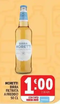 Deco Supermercati Moretti birra filtrata a freddo offerta