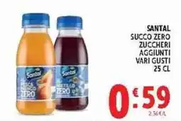 Deco Supermercati Santal succo zero zuccheri aggiunti vari gusti offerta