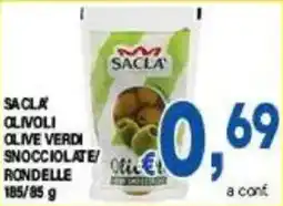 DEM Sacla' olive verdi snocciolate/ rondelle offerta