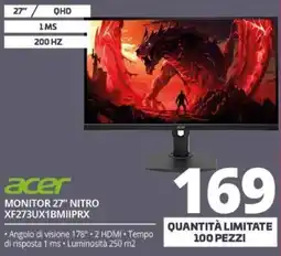 Comet Acer monitor 27" Nitro offerta