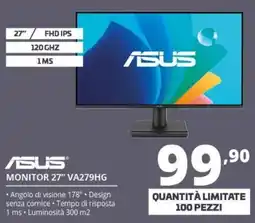 Comet ASUS Monitor 27" VA279HG offerta