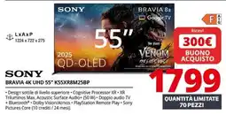 Comet Sony Bravia 4K UHD 55" K55XR8M25BP offerta