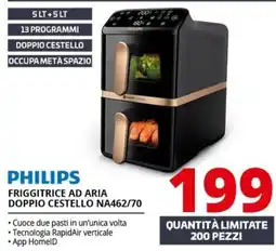 Comet Philips friggitrice ad aria doppio cestello offerta