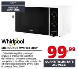 Comet Whirlpool microonde mwp103 sb/w offerta