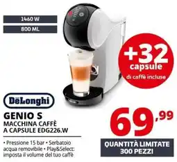 Comet DeLonghi Genio S macchina caffè a capsule offerta