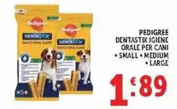 Deco Supermercati Pedigree Dentastix igiene orale per cani offerta