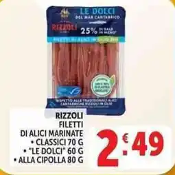 Deco Supermercati Rizzoli filetti di alici marinate offerta