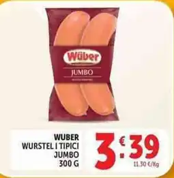Deco Supermercati Wuber wurstel i tipici jumbo offerta
