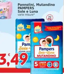Market Ingross Pampers Sole e Luna Mutandino offerta