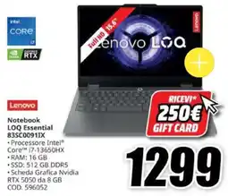 MediaWorld Lenovo LOQ Essential offerta