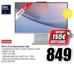 MediaWorld Lenovo All in One IdeaCentre AIO offerta