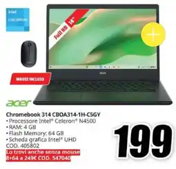 MediaWorld Acer Chromebook 314 offerta