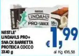 DEM Nestlé Lindahls Pro+ Snack Barretta Proteica Cocco offerta