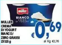 DEM Muller crema di yogurt bianco/zero grassi offerta